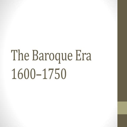 The Baroque