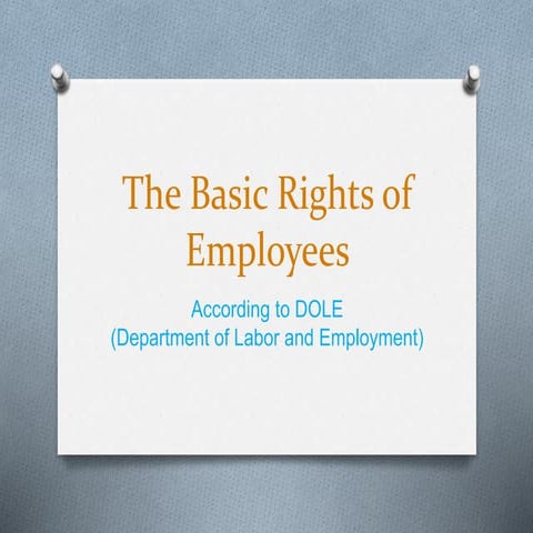 The Basic Rights of Employees