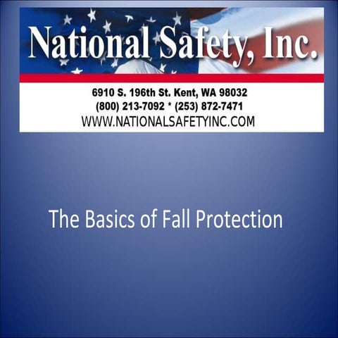 The basics of fall protection
