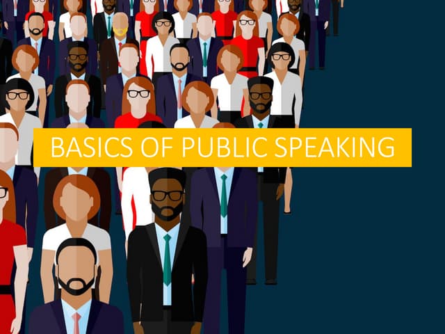 The Basics of Public Speaking