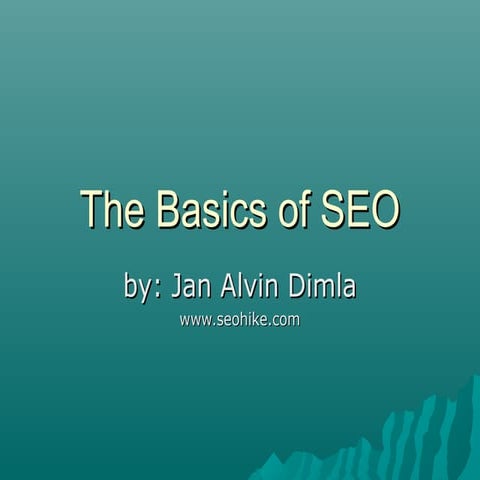 The basics of seo