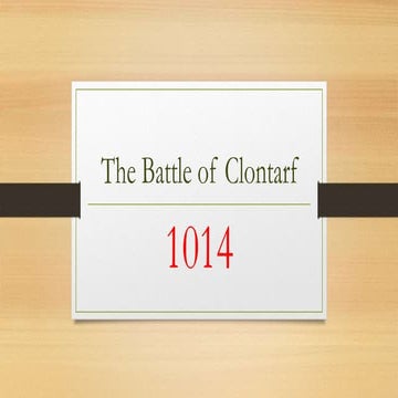 The battle of clontarf PPT