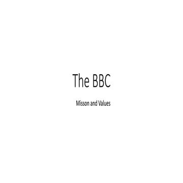 The BBC Insitution