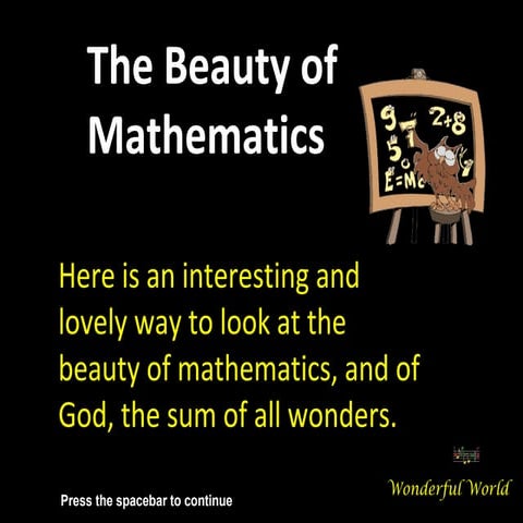 The beauty of mathematics