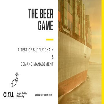 The Beer Game - Supply Chain Analysis