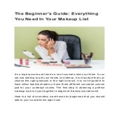 The Beginner’s Guide: Everything You Need In Your Makeup List