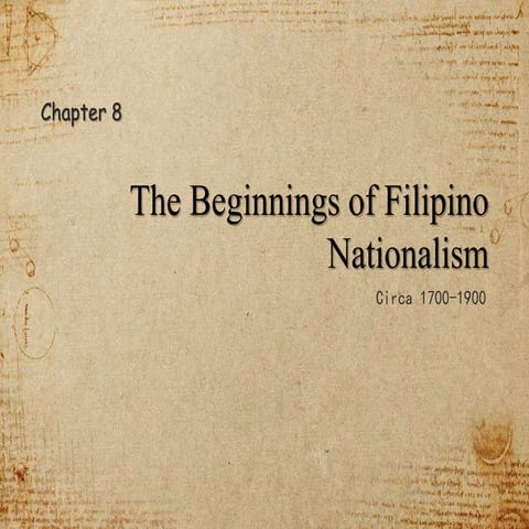 The Beginnings of Filipino Nationalism