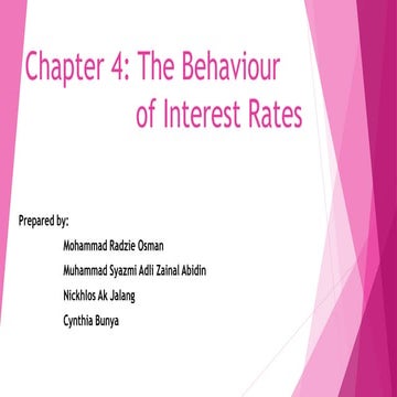The behaviour of interest rates