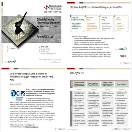 The Beijing Axis on China Sourcing for CHaINA '14 Live - June 2014