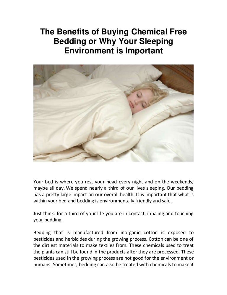 The Benefits of Buying Chemical Free Bedding or Why Your Sleeping Env…