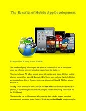 The benefits of mobile app development