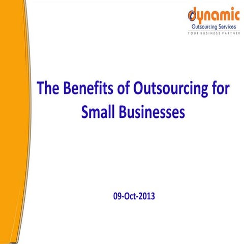 The benefits of outsourcing for small businesses