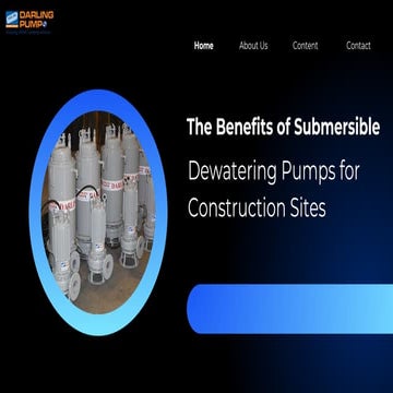The Benefits of Submersible  Dewatering Pumps for Construction Sites.pdf