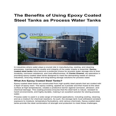 The Advantages of Bolted Epoxy Coated Steel Tanks.docx