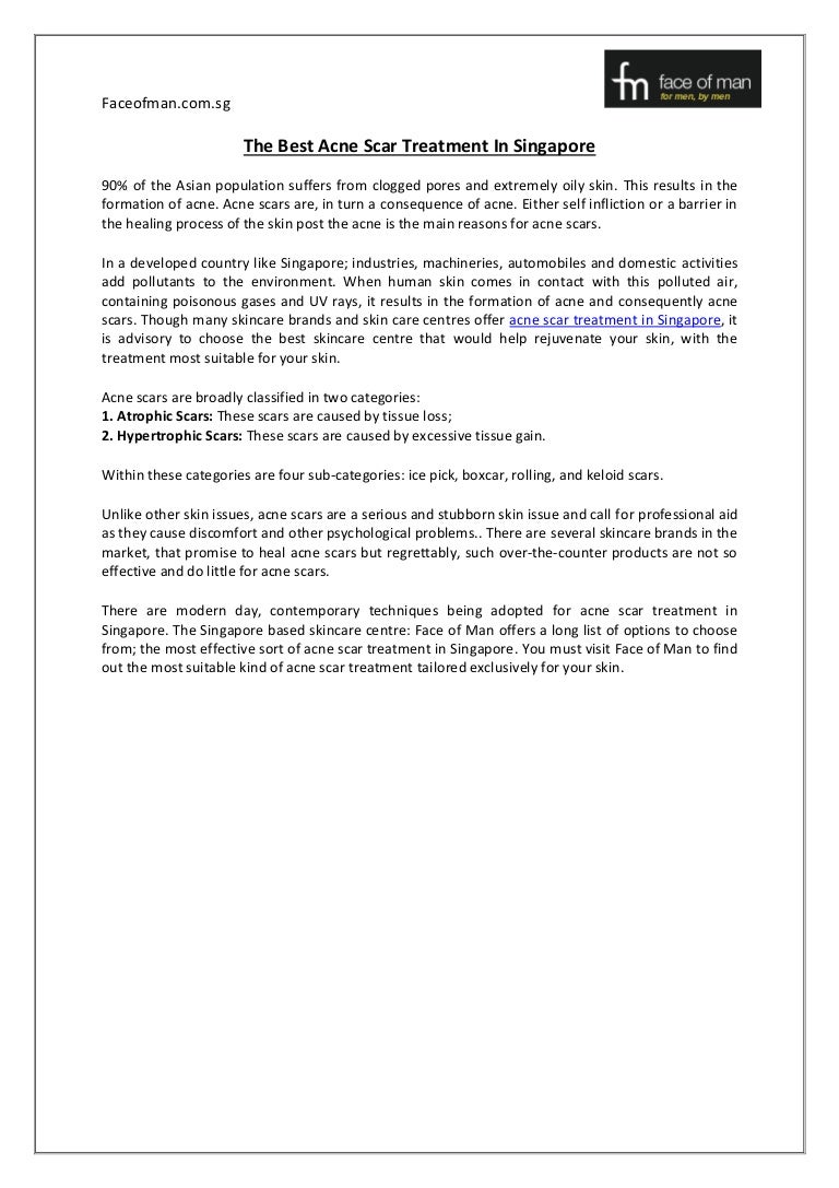 acne scar treatment for men