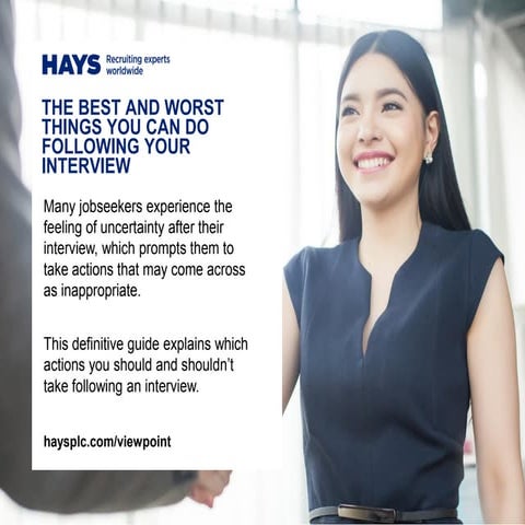 What should I do after an interview?