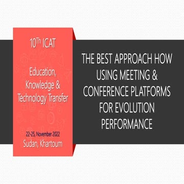 The Best Approach How Using Meeting & Conference Platforms for evolution performance