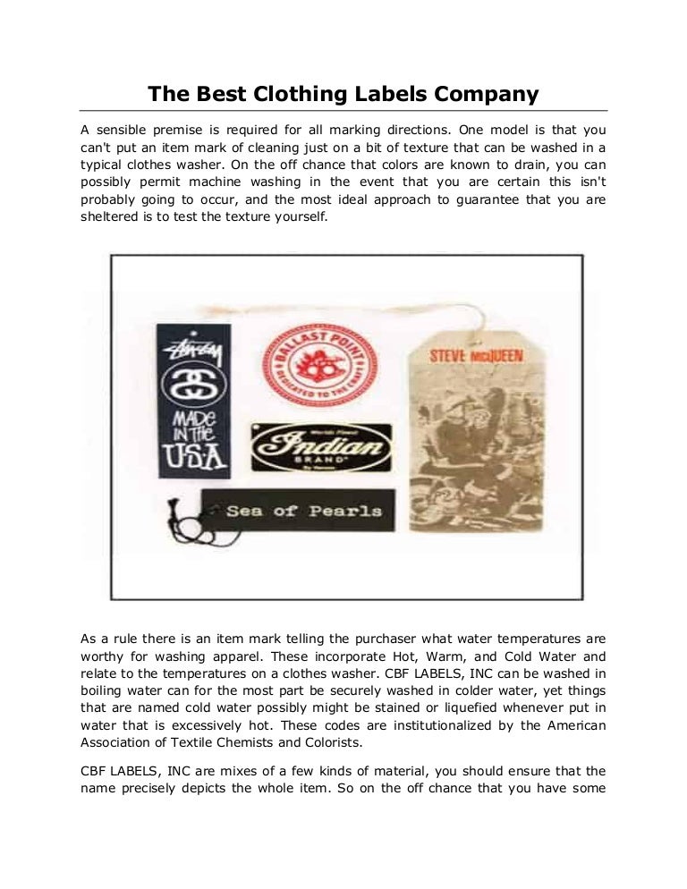 Labels clothing store website