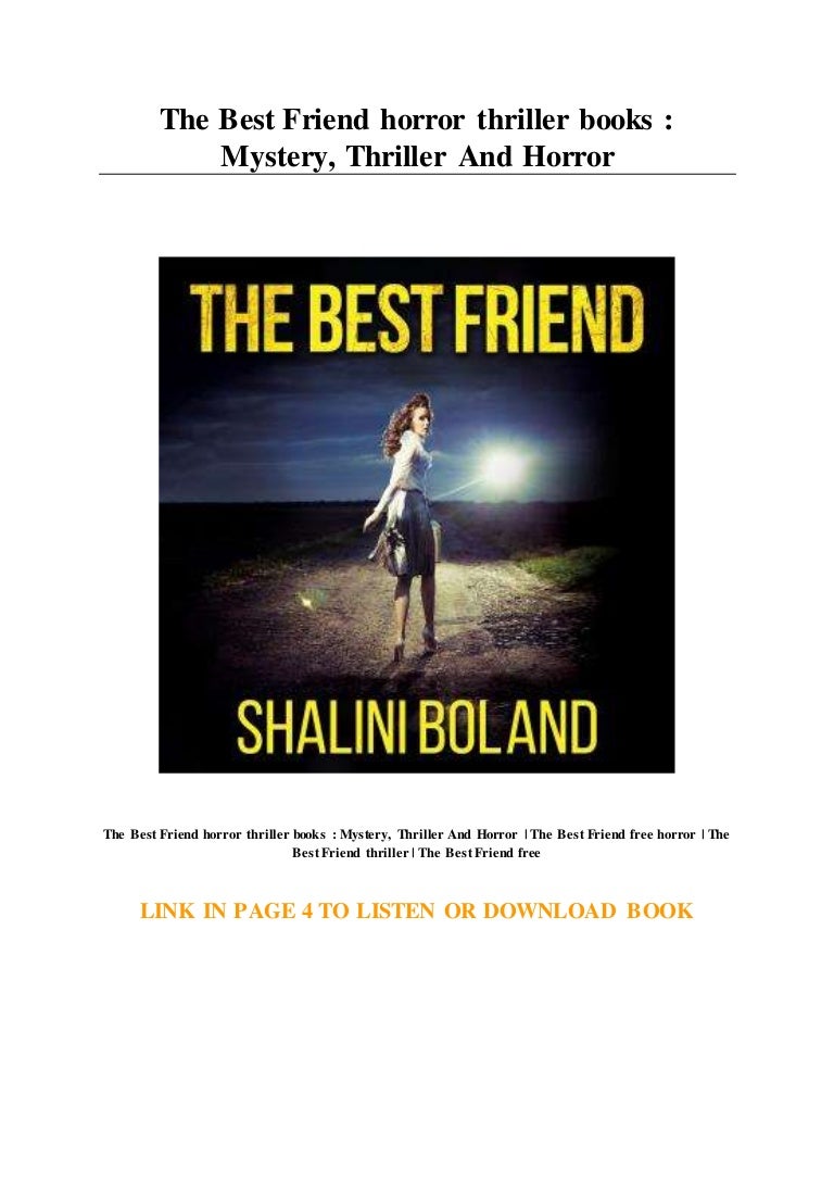 The Best Friend horror thriller books Mystery... Thriller And Horror