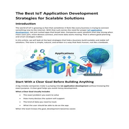 The Best IoT Application Development Strategies for Scalable Solutions