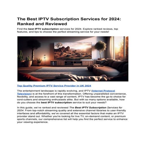 The Best IPTV Subscription Services for 2024_ Ranked and Reviewed.pdf