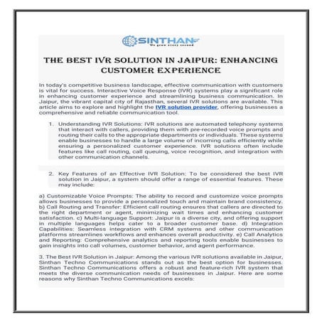 The Best IVR Solution in Jaipur.pdf