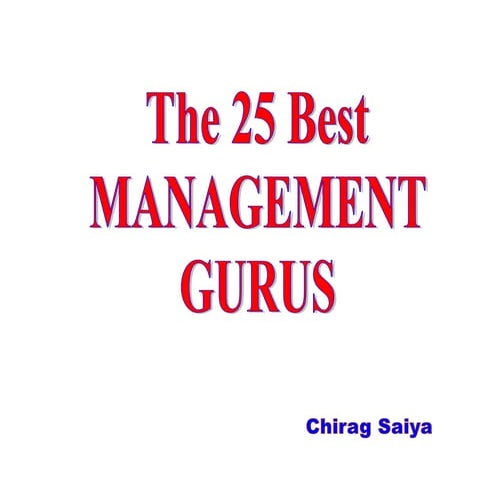 The Best Management Gurus