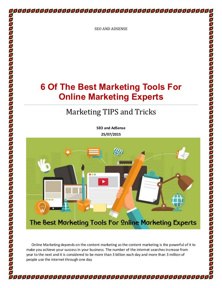 The best marketing tools for online marketing experts
