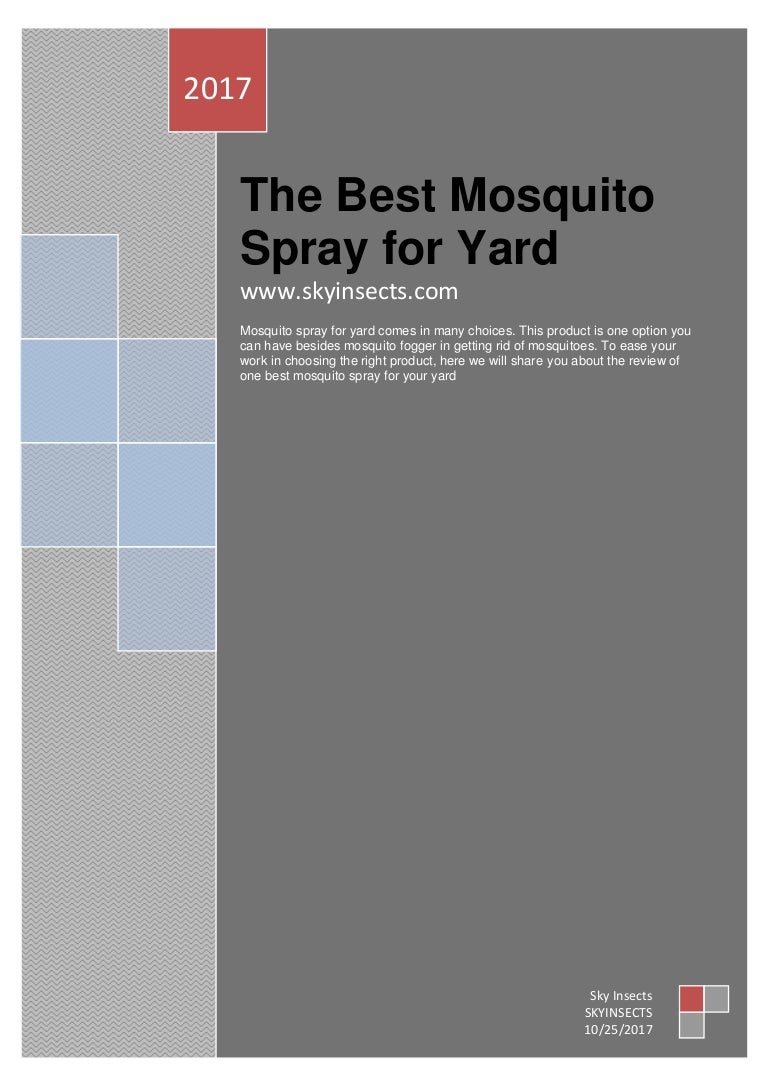 The best mosquito spray for yard