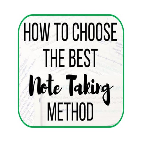 The best note taking methods | PDF