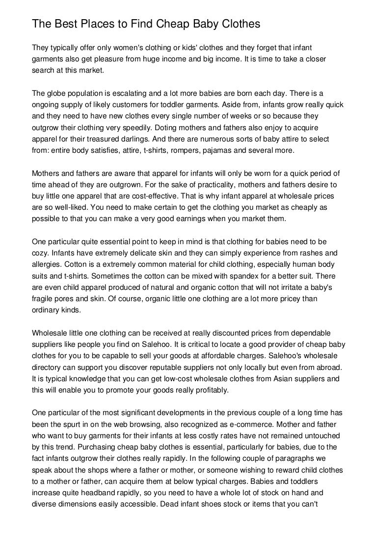 best places for cheap baby clothes