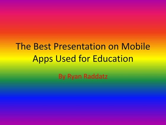 Ryan Raddatz presentations