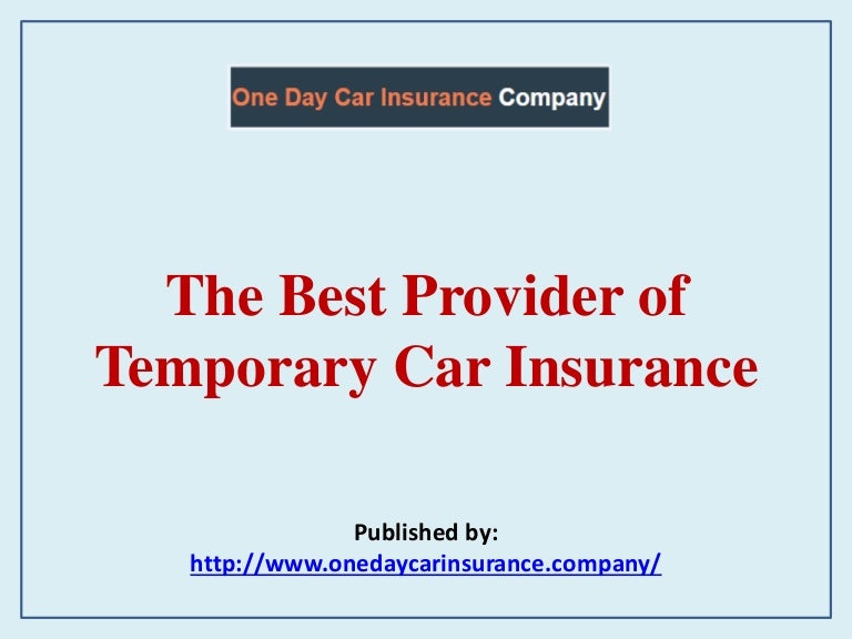 The best provider of temporary car insurance