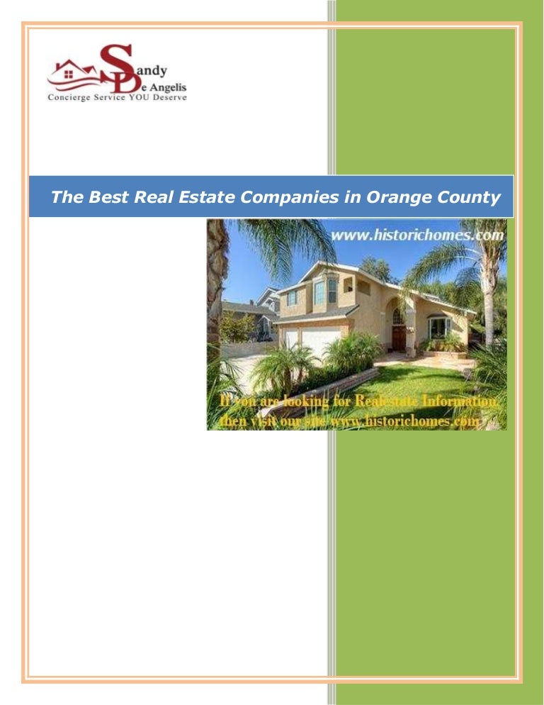 The Best Real Estate Companies in Orange County