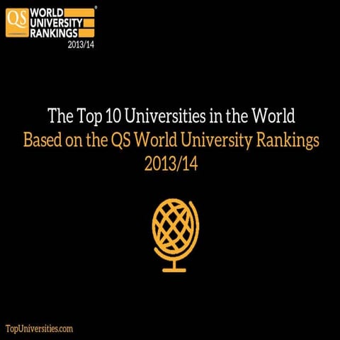 The Top 10 Universities in the World | PPTX