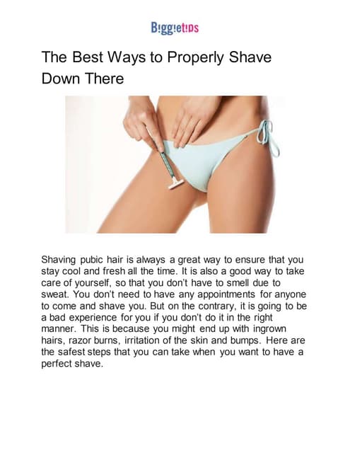 good razors for down there