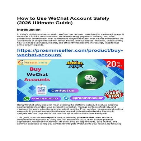 2026 Ultimate Guide to Using WeChat Safely and Effectively | DOCX