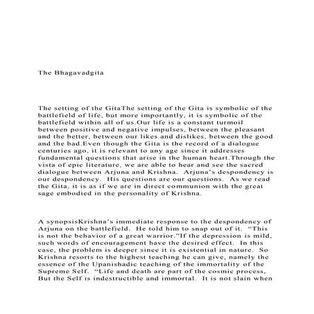 The BhagavadgitaThe setting of the GitaThe setti.docx