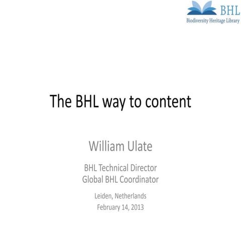 The BHL way to content