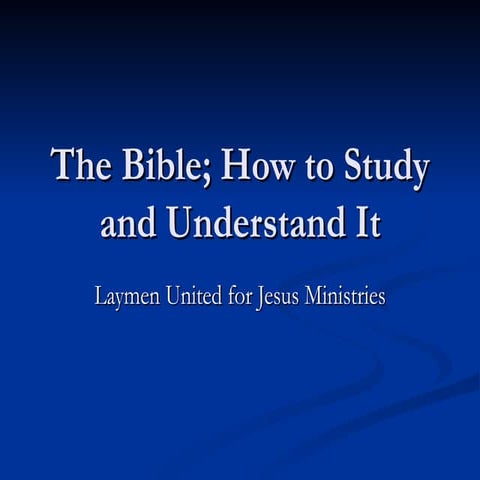 The bible; how to study and understand it#2