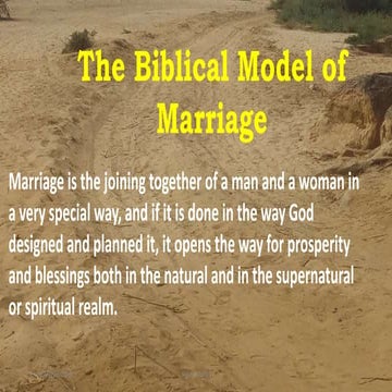 The Biblical Model of Marriage