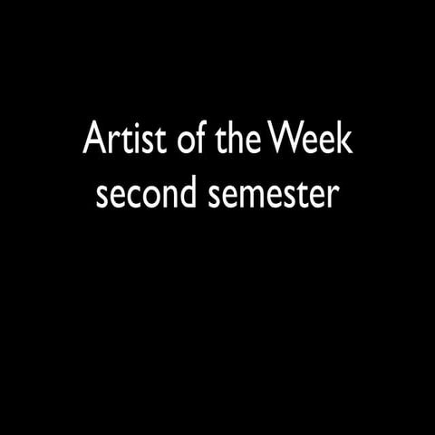 2nd Semester artists