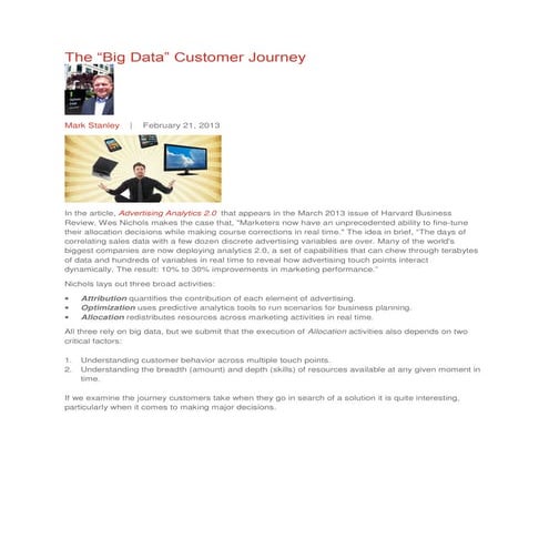 The big data customer journey