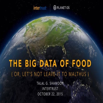 The Big Data of Food