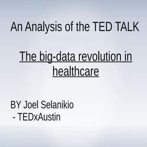 The big data revolution in healthcare