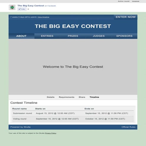 The big easy contest timeline