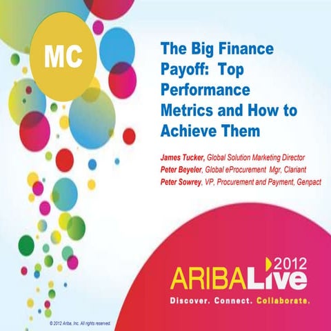 The Big Finance Payoff -  Top Performance Metrics and How to Achieve Them