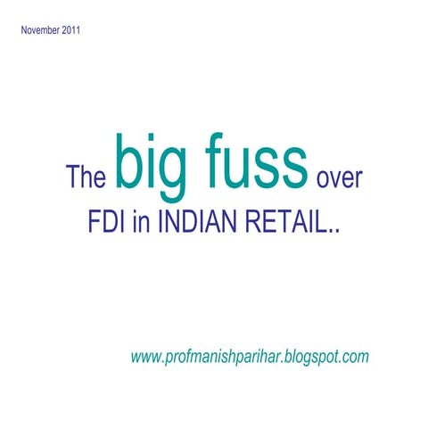 FDI in Indian Retail Industry