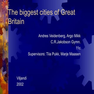 The biggest cities of great britain