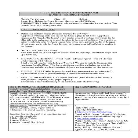 Personal Project Big Six Page 1